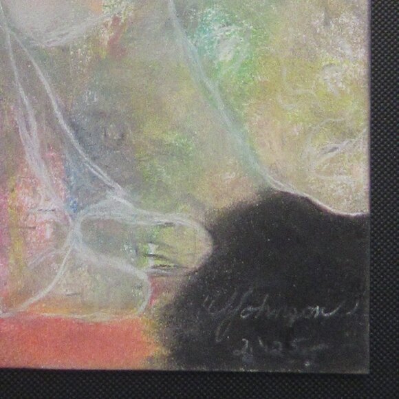 'Identity' Pastel Painting on Paper, Framed, Conceptual, Contemplative, 9"x 12" - Picture 2 of 7